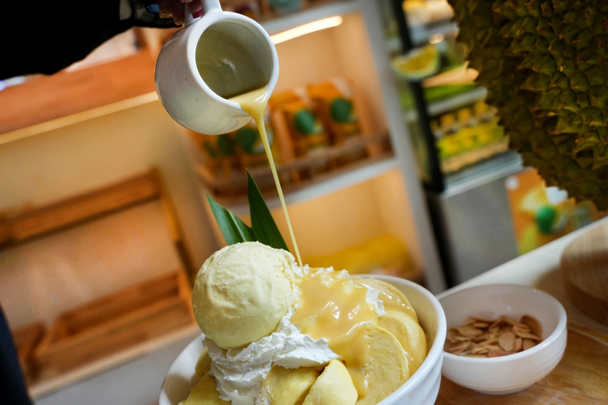 【清邁美食】Homm Wan – 清邁最強榴槤甜品專賣店,榴槤刨冰、榴槤泰奶、榴槤糯米飯應有盡有!不敢吃榴槤的話也有芒果系列可點喔~ - 第27張圖